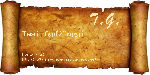Tasi Gyöngyi névjegykártya